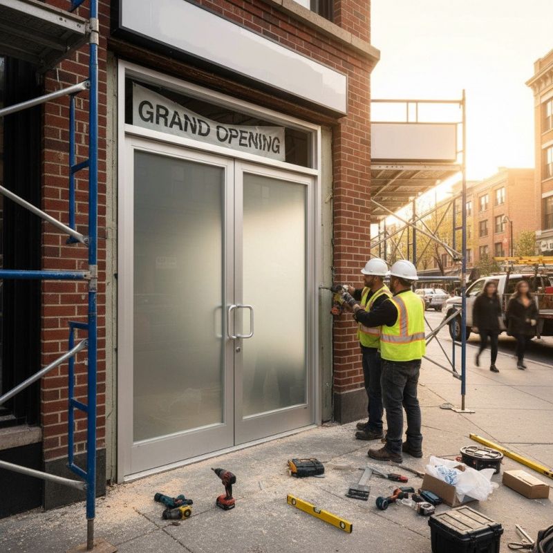 Business Door Installation detail