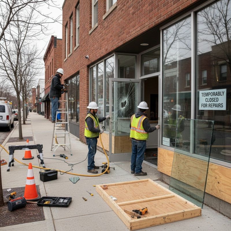 Commercial Door Repair detail