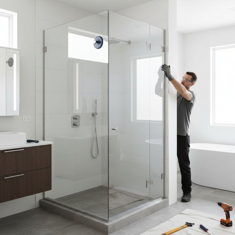 Shower Door Installation detail