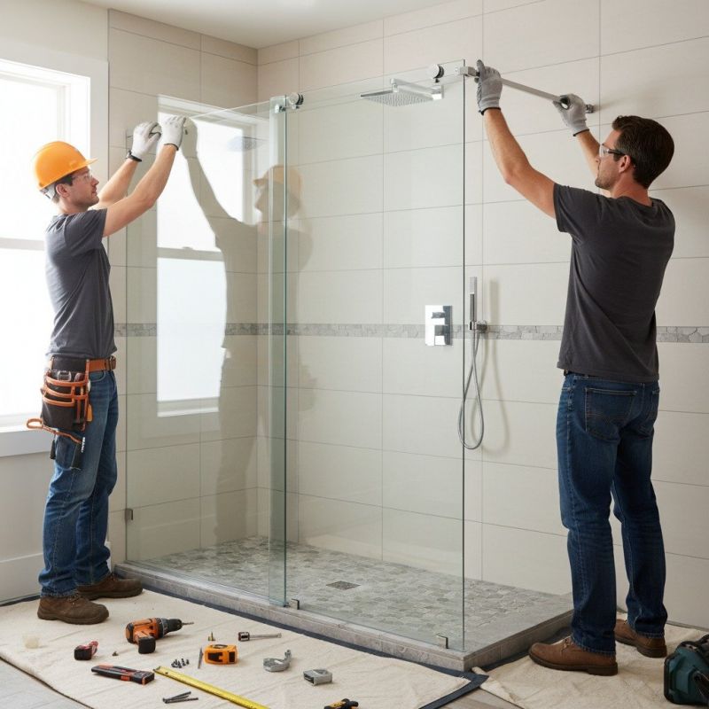 Shower Door Installation detail