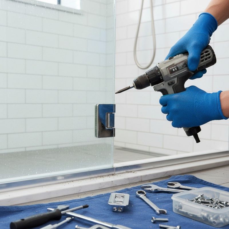 Shower Door Repair detail