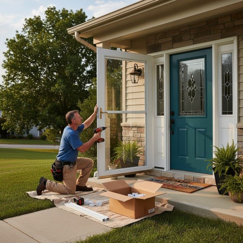 Storm Door Installation detail