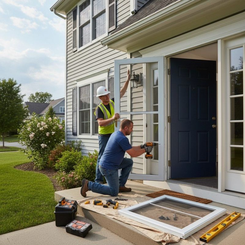 Storm Door Installation detail